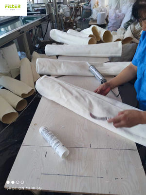 500GSM Nomex ถุงเท้ากรองผนัง PTFE กับแหวน SS