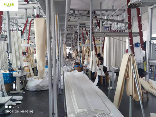 Nomex PPS P84 พอลิเอสเตอร์ ไฟเบอร์กล๊าส PTFE ถุงกรอง ความกว้าง 2.2m