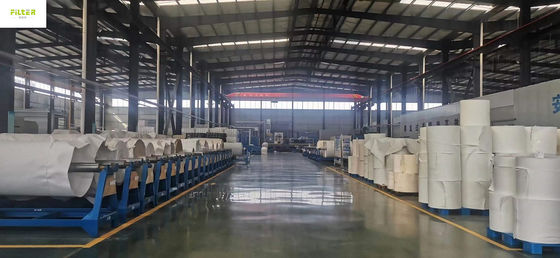 PP Aramid PPS PTFE สายใยแก้ว เครื่องเก็บฝุ่น กว้างผ้ากรอง 2.2m 450 - 800gsm