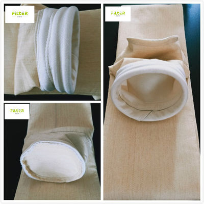 เครื่องเก็บฝุ่น PTFE Membrane Polyester Nomex Filter Bag สําหรับการทําความสะอาดแก๊ส