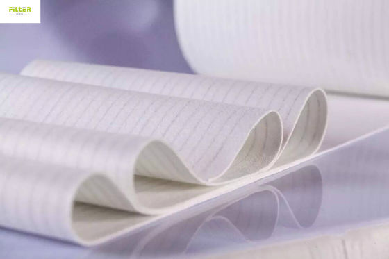 ผ้ากรองกันสแตตติกอุณหภูมิปกติ โพลีเอสเตอร์ไม่เนื้อ