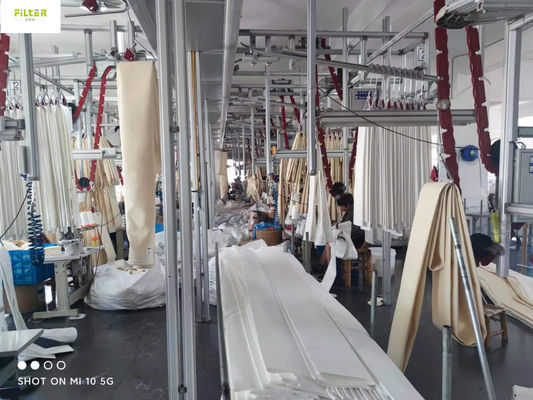 โนเม็กซ์อารามิดอุตสาหกรรม ถุงเท้ากรองด้วยกาวซิลิโคนอุณหภูมิสูง