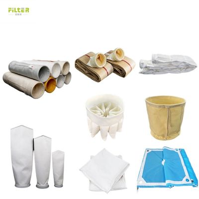 ถุงกรองอุตสาหกรรม เครื่องเก็บฝุ่น โพลิเอสเตอร์ PPS PTFE P84 ถุงกรองฝุ่น ถุงกรอง