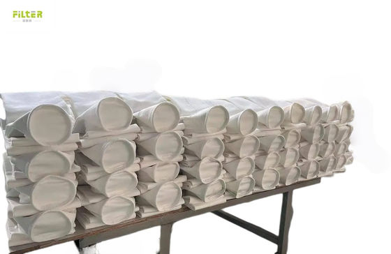 ถุงกรอง Meta-Aramid/Nomex Fiber Scrim Aramid สําหรับเครื่องเก็บฝุ่นในโรงงานแอสฟัลตที่มีการรับรอง SGS