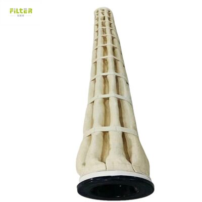 ถุงกรองอุณหภูมิสูง โพลิเอสเตอร์ โนเม็กซ์ PTFE PPS P84 สายใยแก้ว ผงอุตสาหกรรมสําหรับการเก็บฝุ่น