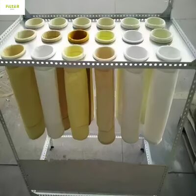 ถุงกรองเก็บฝุ่น ผลิตจากพอลิเอสเตอร์ โนเม็กซ์ PTFE PPS P84 สายแก้วสําหรับเก็บฝุ่นในเหมืองถ่านหินซีเมนต์และโรงงานเหล็ก
