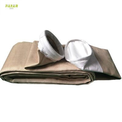 กระเป๋ากรองพอลิเอสเตอร์ทนทาน P84 Nomex PPS PTFE สายแก้วสําหรับอุปกรณ์เก็บฝุ่น