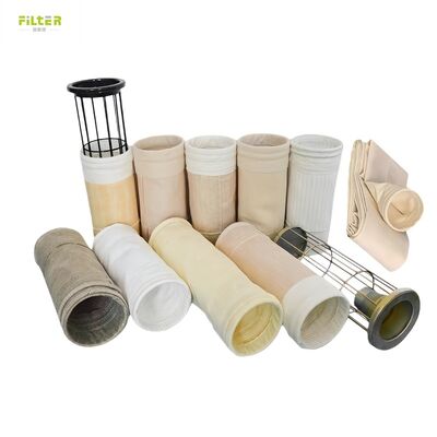 ถุงกรอง P84 ที่สามารถปรับแต่งได้ ผลิตด้วยผ้ากรอง 550 GSM P84 สําหรับระบบเก็บฝุ่นอุตสาหกรรมต่าง ๆ