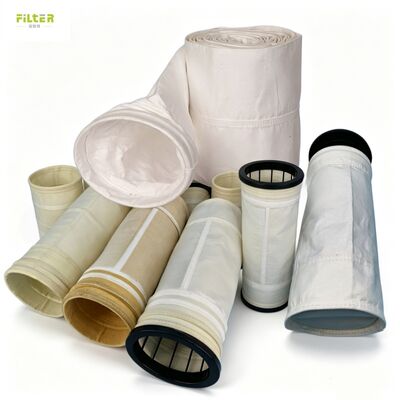 กล่องกรองฝุ่นความต้านทานสูง โพลิเอสเตอร์ Nomex สายแก้ว PPS สําหรับเครื่องเก็บฝุ่นหม้อ