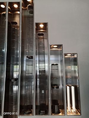 กระเป๋ากรองพอลิเอสเตอร์ทรงดาว 450GSM 550GSM สําหรับระบบเก็บฝุ่น