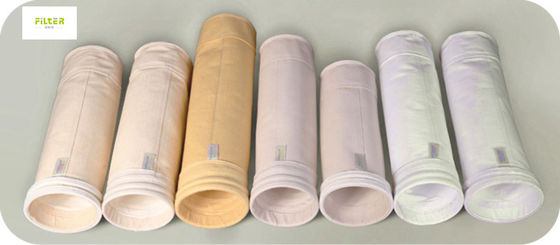 Nomex Aramid PPS P84 ถุงกรองฝุ่น PTFE 450-550g สําหรับอุตสาหกรรมซีเมนต์