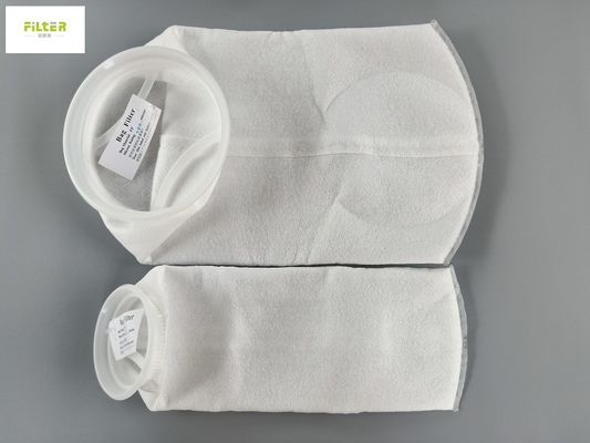 กระเป๋ากรองน้ําเหลว PP ที่ละลายร้อน 5 ไมครอน ด้วยแหวนพลาสติก